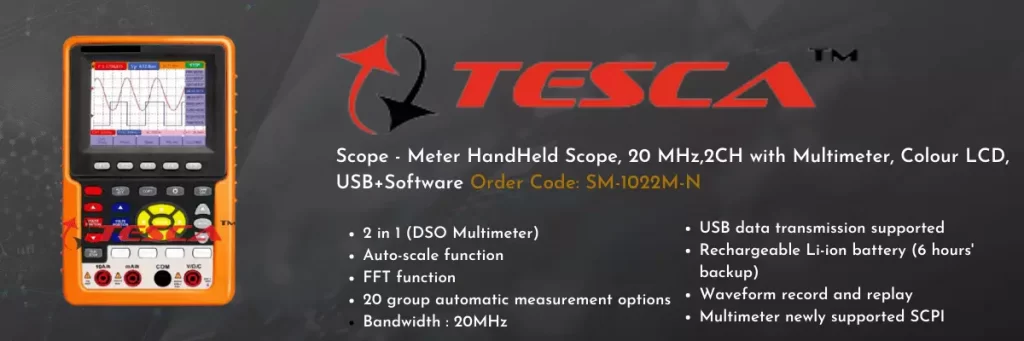 Tescaglobal portable oscilloscope with Description
